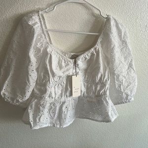 a new day, white blouse